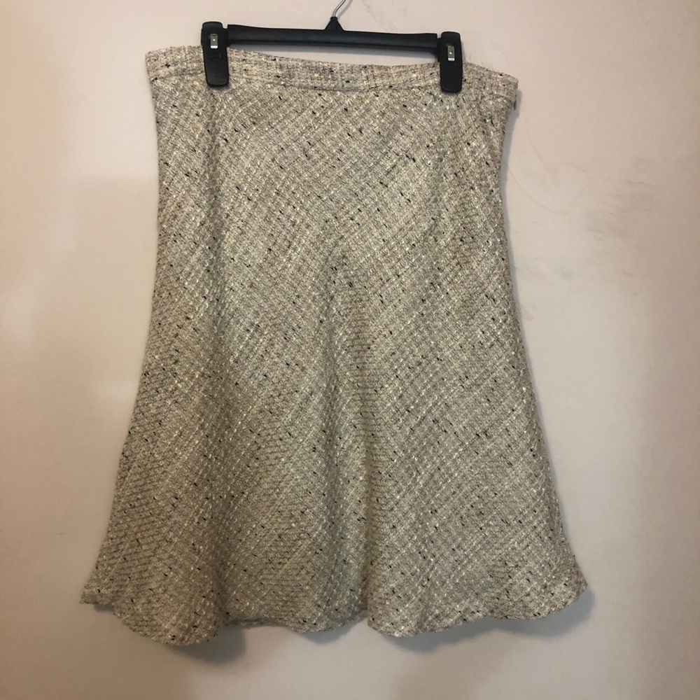Ann Taylor Tweed A-Line Midi Skirt